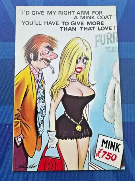 Saucy Bamforth Comic Postcard S Big Boobs Give My Arm For A Mink