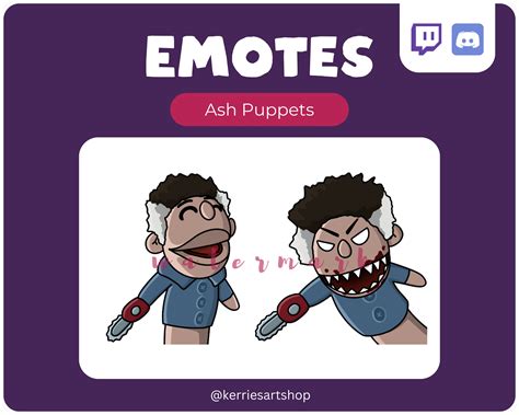 Ash Emotes Ash Williams Dbd Emotes Dead By Daylight Twitch Emotes Sub