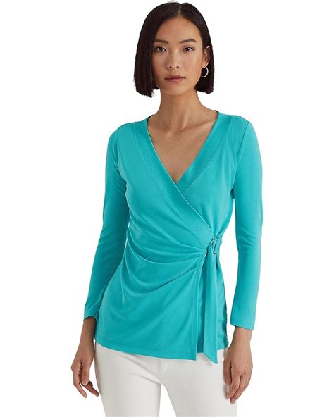 Lauren Ralph Lauren Stretch Jersey Surplice Top 6pm