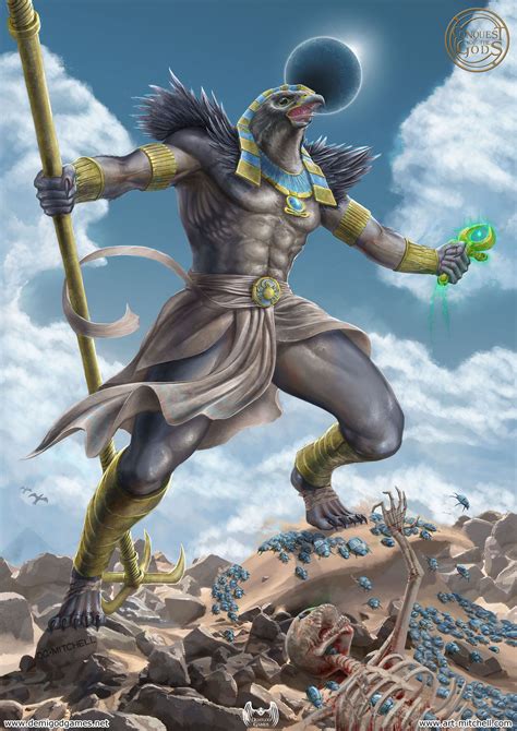 Artstation Horus Daniel Mitchell Ancient Egyptian Gods Ancient