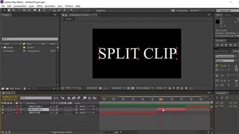 How To Split And Cut Clip In After Effects Tutorial Youtube