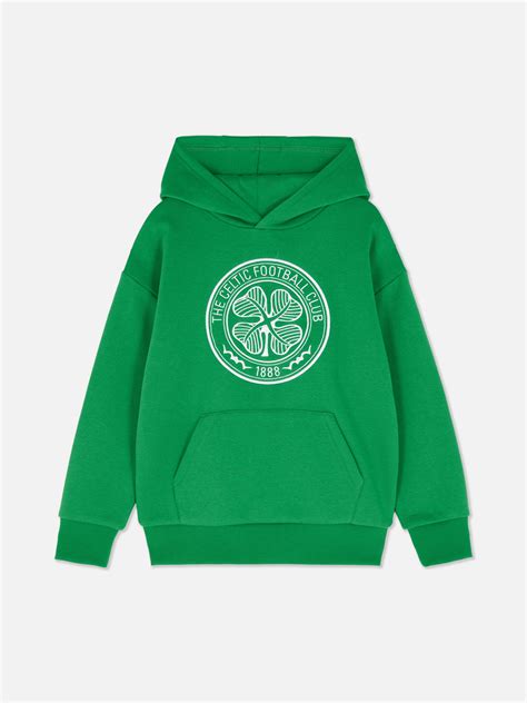 Boys Green Celtic Fc Graphic Hoodie Primark