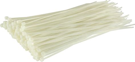 Amazon GTSE 8 Inch White Clear Zip Ties 100 Pack 40lb Strength