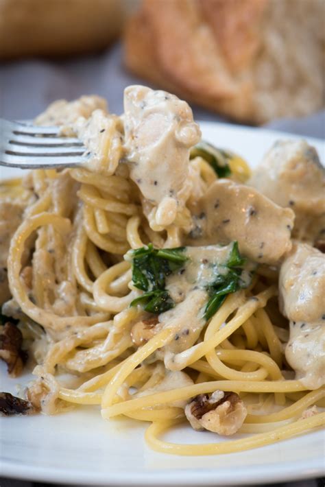 Creamy Chicken Gorgonzola Pasta Sauce The Recipe Wench