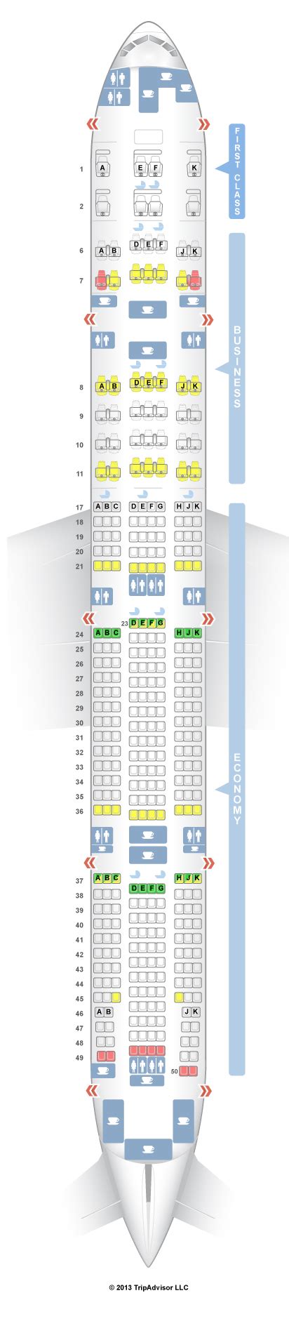 Boeing 777 Seat Map Air India - Boeing 777 300er Seating Chart Air ...