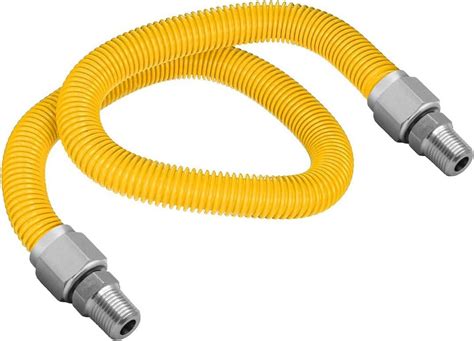 Gas Kit Inch Yellow Coated Stainless Steel Od Flexible Gas