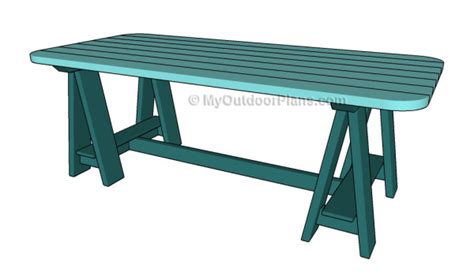 Sawhorse Table Plans | MyOutdoorPlans