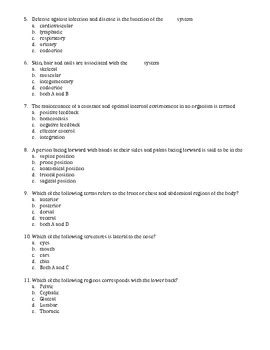 Anatomy And Physiology Final Exam By Science Teachers Rule Tpt