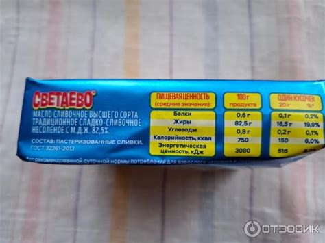 Отзыв о Масло сливочное Ува-молоко "Светаево" Традиционное 82,5% ...