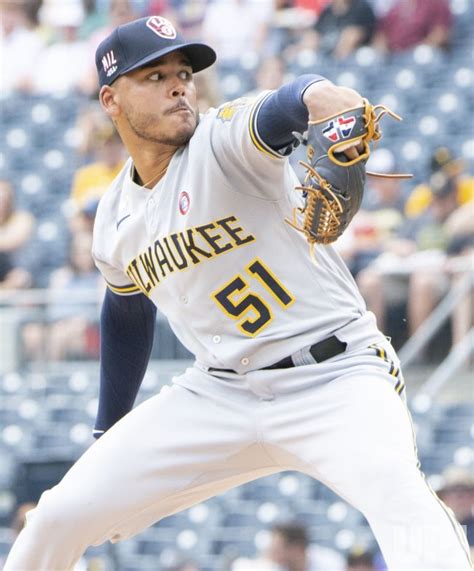 Photo Brewers Pitcher Freddy Peralta Starts In Pittsburgh