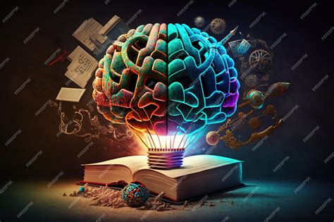 Premium Photo | Knowledge and ideas in the human head 