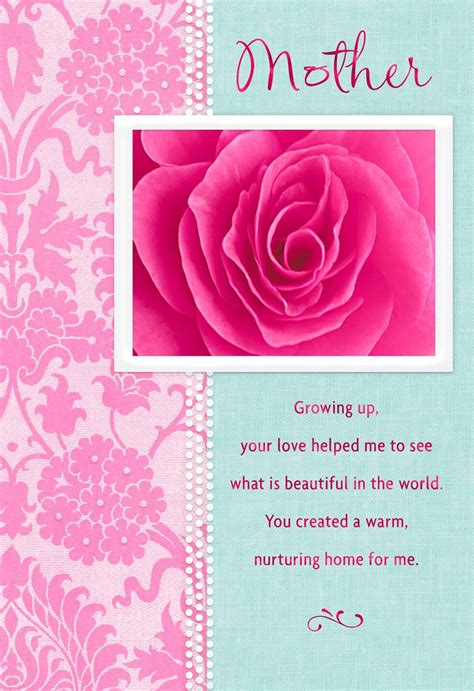 Pink Rose and Border Birthday Card for Mom - Greeting Cards - Hallmark