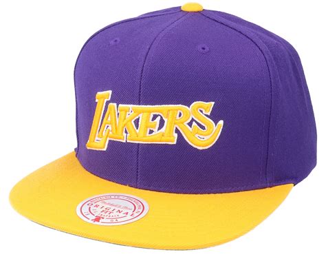 Los Angeles Lakers Wool 2 Tone Hwc Purple/Gold Snapback - Mitchell ...