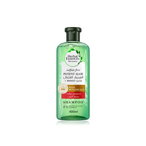 Herbal Essences Color Protect Sulfate Free Potent Aloe Vera Mango Natural Shampoo 400ml