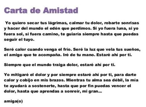 Una Carta De Amistad Brainly Lat