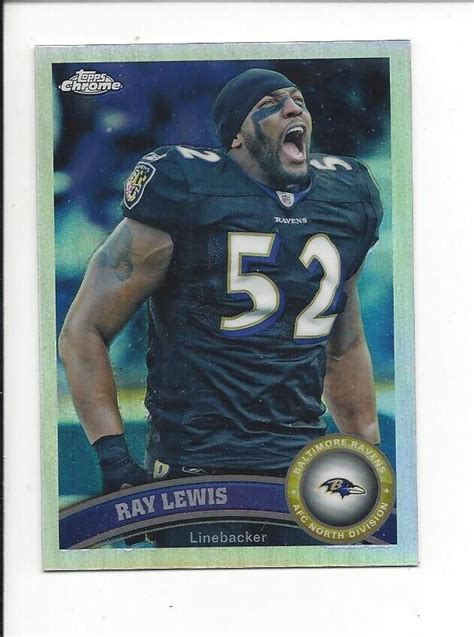 Ray Lewis Topps Chrome Refractor Baltimore Ravens Ebay