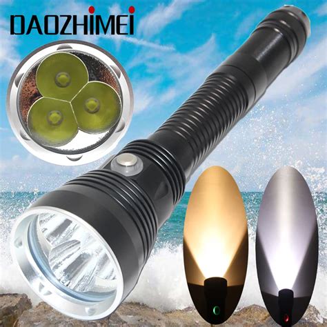 Waterproof Ipx Led Scuba Diving Flashlight X Xhp White Yellow