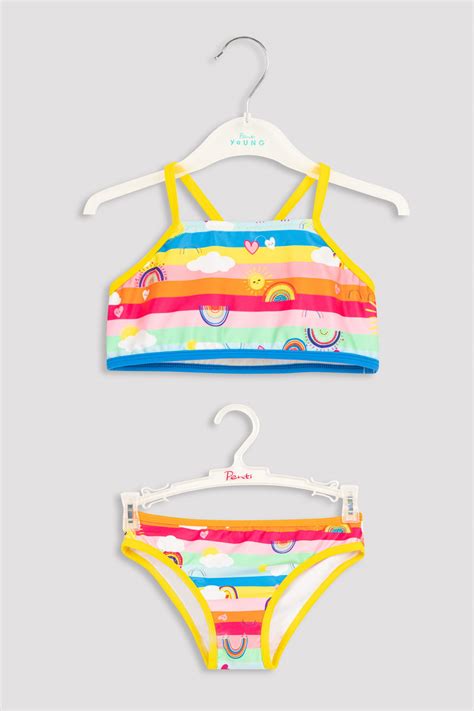 Multi Color Set Bikini Fetițe Sunshine Halter Fetițe PLH2IUU322IYMIX7 8 Penti Romania