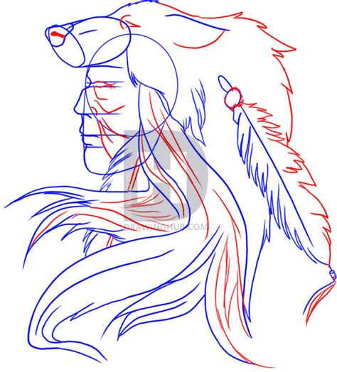 Wolf Headdress Drawing At PaintingValley Explore Collection Of