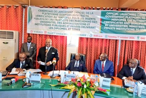 Cameroun Le Gouvernement Lance Une Plateforme Num Rique Pour V Rifier