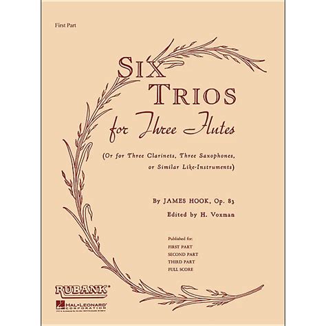 Hal Leonard Six Trios For Three Flutes First Part Guitar Center