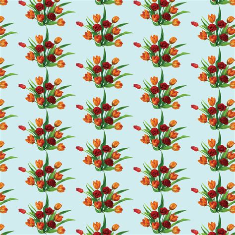 Vector white and blue seamless roses pattern in retro style with