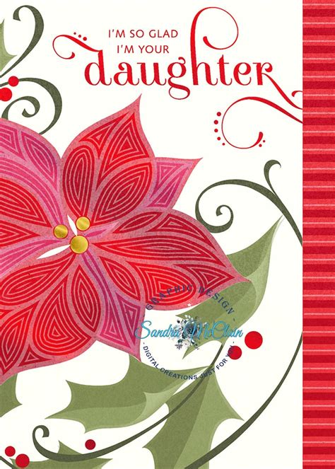 Merry Christmas Daughter Card for Daughter Christmas Cards - Etsy