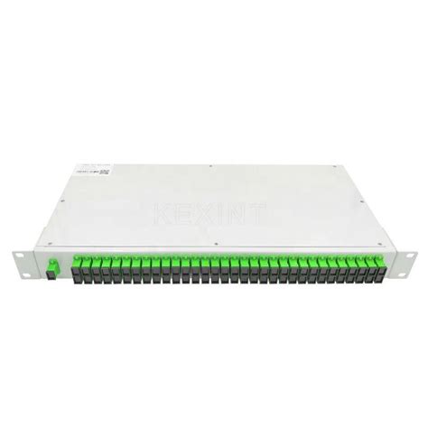 Kexint FTTH 1u 19 Inches White 1 X 64 Sc APC Sm Rack Mount Fiber Optic