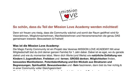 MissionLoveAcademy Mitgliedschaftsformular Pdf DocDroid