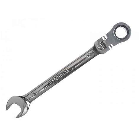 Faithfull Ratchet Combination Spanner Flex Head Cv Mm Faisparat T H