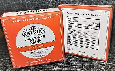 New Jr Watkins Petro Carbo First Aid Pain Relieving Salve Medicated