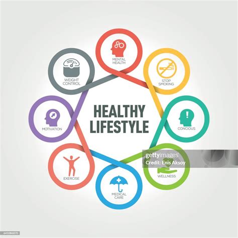 Healthy Lifestyle Infographic With 8 Steps Parts Options High-Res ...