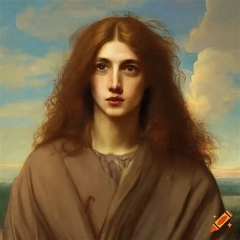 Portrait Of A Young Man With Long Hair In Pre Raphaelite Style On Craiyon