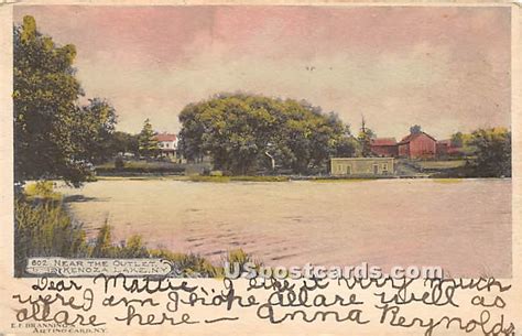 Near The Outlet Kenoza Lake New York Ny Postcard