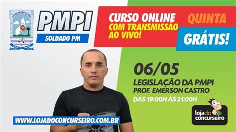 Aula Pm Pi Legisla O Pmpi Emerson Castro Youtube