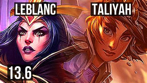 Leblanc Vs Taliyah Mid Legendary M Mastery Kr