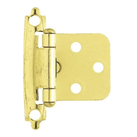 Liberty Polished Brass Self Closing Overlay Cabinet Hinge 1 Pair