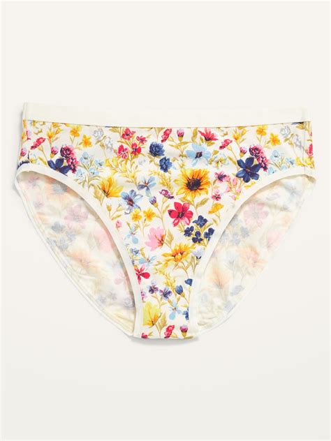 High Waisted Supima Cotton Blend Bikini Underwear For Women Old Navy