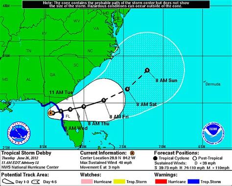 Tropical Storm Debby Producing Excessive Rainfall Over Florida