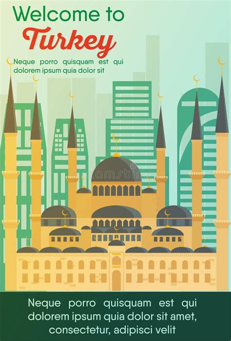 Travel Destinations Card. Trip To Turkey Stock Vector - Illustration of ...