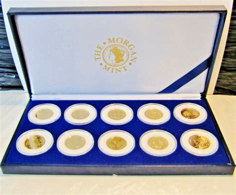 Ten Statehood Quarter Dollars 24 Karat Gold Plated Edition 1999 2000