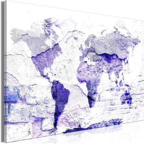 Toile Carte Du Monde Tableau Mural Image Sur Toile Photo D Coration Sur