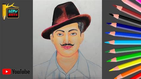 How To Draw Bhagat Singh By Pencil Bhagat Singh Realistic Drawing