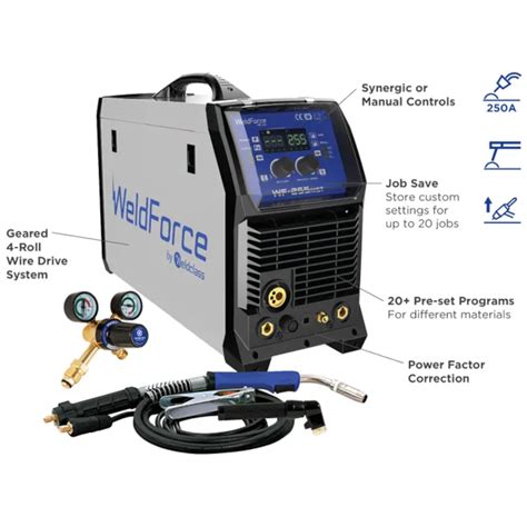 Mig Stick Tig Welder Wf 255mst 250amp Wf 06167 By Weldclass