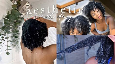 Relaxing And Aesthetic Wash Day Routine On Type 4b4c Hair Reviving My Dry Hair Youtube