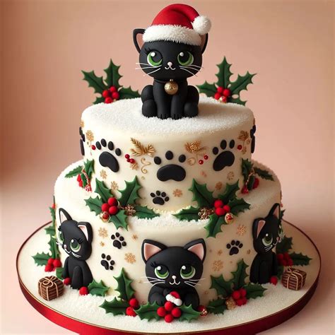 Meow Y Christmas Crafting A Purr Fect Black Cat Themed Cake My Mini Panther