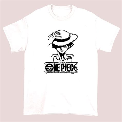 Buy One Piece Luffy Black And White Shirt Cheap