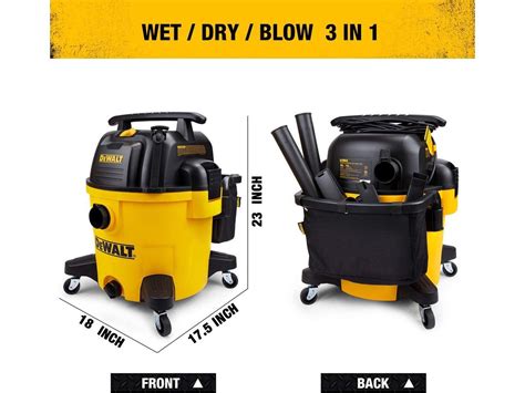 Dewalt Quiet Poly Wet Dry Vacuum In Gallon Peak Hp Extra