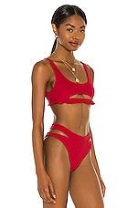 Aro Swim X Madelyn Cline Lee Bikini Top In Scarlet Revolve