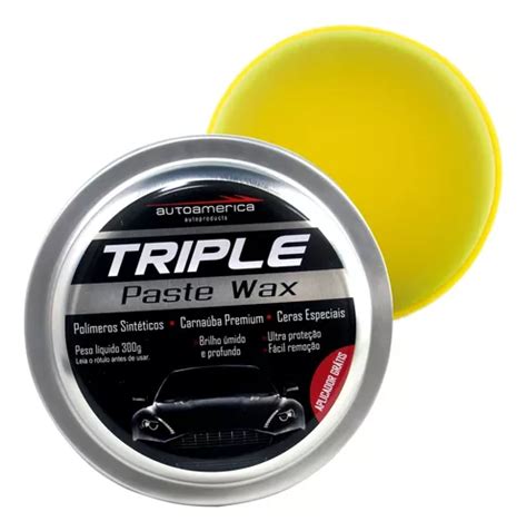 Triple Paste Wax Cera De Carnauba Autoamerica G Mercadolivre